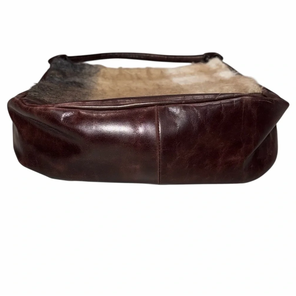 Frye Melissa Fuzzy Blanket Bucket Hobo Bag Purse Shoulder Bag Crossbody